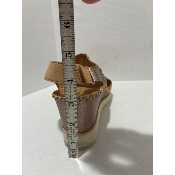 Pikolinos Sandals Womens Wedge Leather Aquadulce color Metalica size 8 slingback - Picture 7 of 7